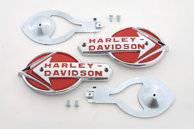 Wyatt Gatling - Gas Tank Emblems with Red Lettering