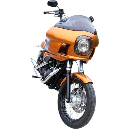 Klock Werks #KWW-02-0500 - Flare® Windshield - 9" - Dark Smoke - '85-'92 FXRP