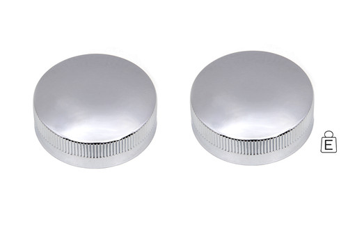 Wyatt Gatling #72940 - Replica Eaton Style Gas Cap Set Vented Chrome