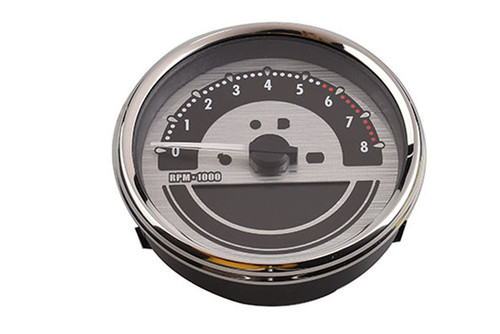 V-Twin #83137S - 5 inch Electronic Speedometer Assembly Silver