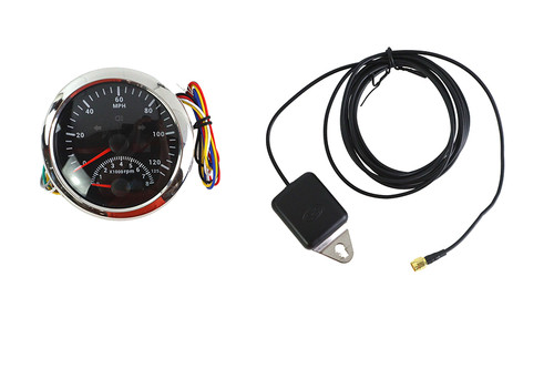 V-Twin #83143 - 85mm GPS Speedometer Tachometer Gauge