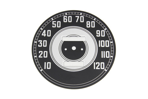 V-Twin #90107 - Black Tin Speedometer Face