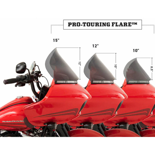 Klock Werks #KWW-01-0314 - Pro-Touring Flare® Windshield - 15" - Tinted - '15-'25 FLTR