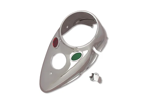 V-Twin #01324 - Chrome Cateye Dash Panel