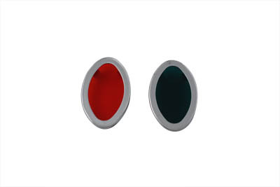 Wyatt Gatling #12-0034-AB - Chrome Cateye Dash Panel Lens Kit