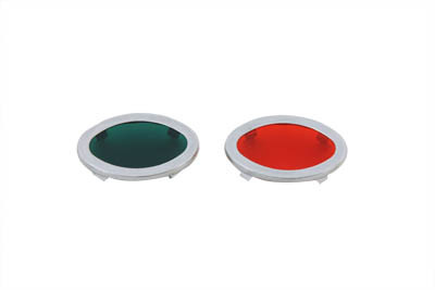 Wyatt Gatling #12-0034-AB - Chrome Cateye Dash Panel Lens Kit