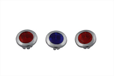 V-Twin #70721L - Three Light Dash Panel Lens Set