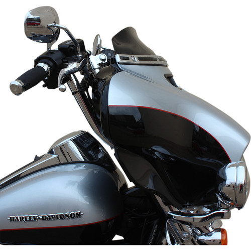 Klock Werks #KWW-01-0404 - Flare® Windshield - 4" - Black - '14-'25 FLH