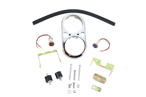 V-Twin - FXS Dash Housing Kit Chrome