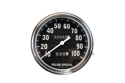 V-Twin #71473F - Replica Police 1:1 Speedometer
