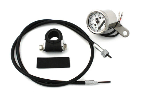V-Twin #63167S6 - Deco Mini 48mm Speedometer Kit with 2:1 Ratio