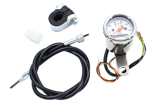 V-Twin #63281S6 - Mini 48mm Speedometer with 2240:60 Ratio