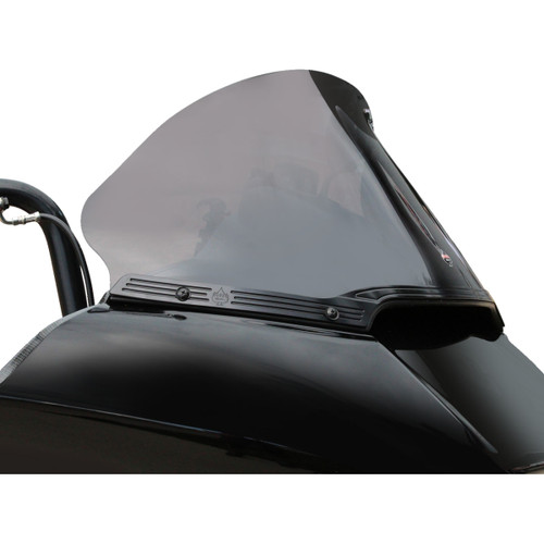 Klock Werks #KWW-01-0582 - Flare® Windshield Trim - Logo - Blacked Out - Harley-Davidson®