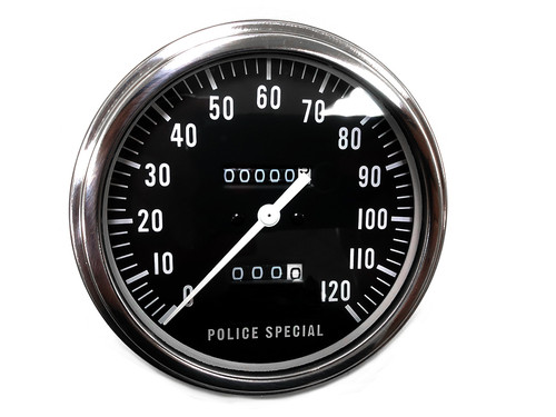 V-Twin #71473AE - Replica Police 2:1 Speedometer