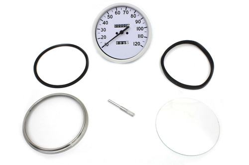 V-Twin #70848DWO - Replica 2:1 Speedometer with Black Needle