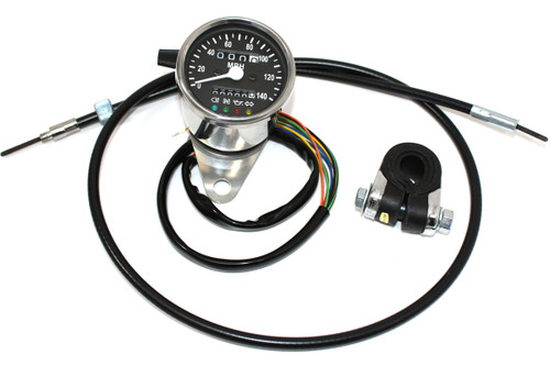 V-Twin - Mini 60mm Speedometer with 2:1 Ratio