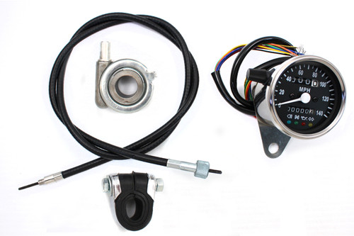V-Twin - Mini 60mm Speedometer with 2:1 Ratio