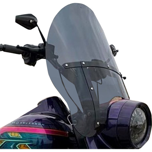 Klock Werks #KWW-02-0601 - Billboard Flare® Windshield - 20" - Dark Smoke - '18-'25 Harley-Davidson®