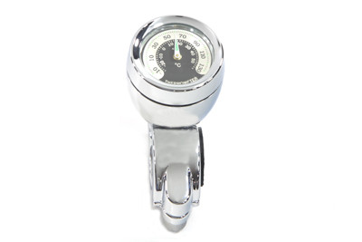 V-Twin #O91-6820T - Temperature Gauge with Mount Chrome