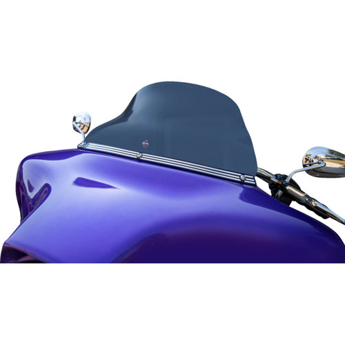 Klock Werks #KWW-01-0619-DS - Flare® Windshield - 10-1/2" - Dark Smoke - '96-'13 FLH