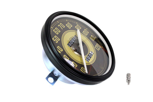 V-Twin #72983E - Speedometer with 2:1 Ratio and White Needle