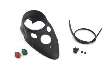 V-Twin #01324B - Replica Cateye Dash Panel Black