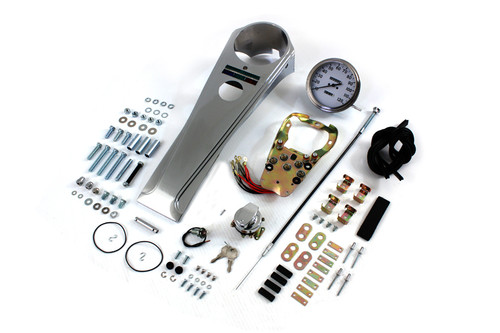 V-Twin - Long Rider Style Dash Kit with 2:1 Speedometer