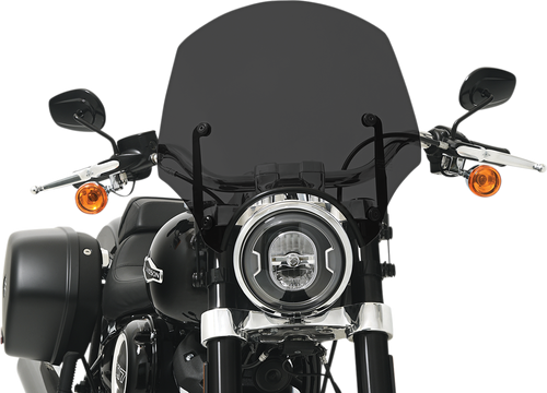 El Paso Windshield - 15" - 9" Headlight Cutout - Dark Black Smoke