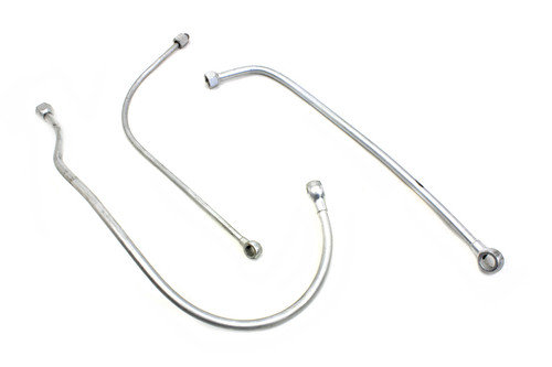 V-Twin #37 EL OIL SET - Oil Line 3 Piece Set Cadmium