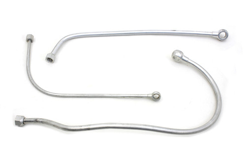 V-Twin #37 EL OIL SET - Oil Line 3 Piece Set Cadmium
