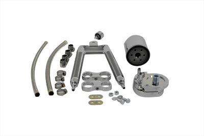 V-Twin - Oil Cooler Kit Dual Tube Vertical Type