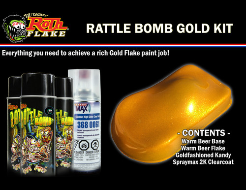 Rattle Bomb #RBKIT-GLD - Rattle Bomb Spray Kit Gold