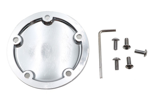 V-Twin #30-0192 - Red Baron Cross Ignition System Cover 5-Hole Chrome