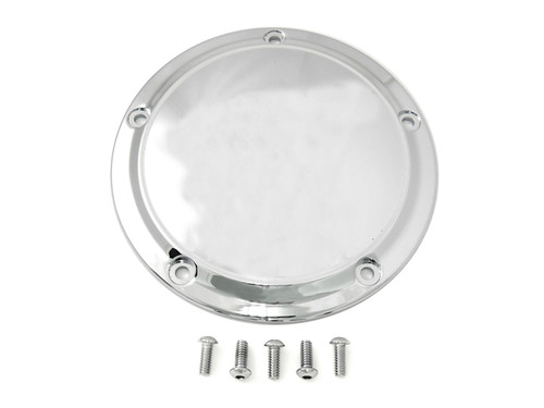 V-Twin #77614 - Chrome 5-Hole Smooth Derby Cover