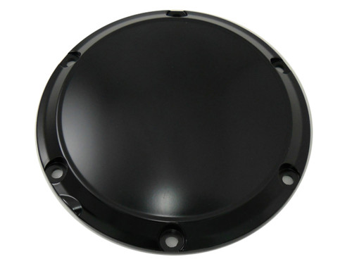 V-Twin #77617 - Black 6-Hole Smooth Derby Cover