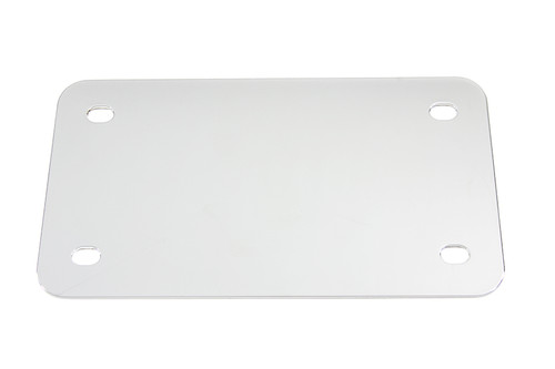 V-Twin #19492 - License Plate Frame Backing Plate Chrome Smooth Style
