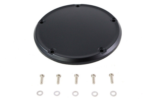 V-Twin #78617W - M8 Wrinkle Black 5-Hole Smooth Derby Cover