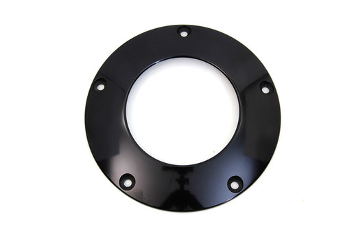 V-Twin #302496 - Black 5-Hole C-Thru Derby Cover