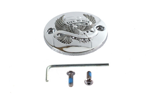 V-Twin #78506E - M8 Ignition System Cover Eagle Chrome