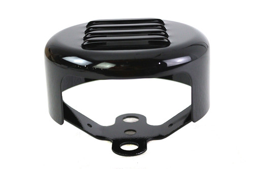 V-Twin #76705L - Black Louvered Horn Cover