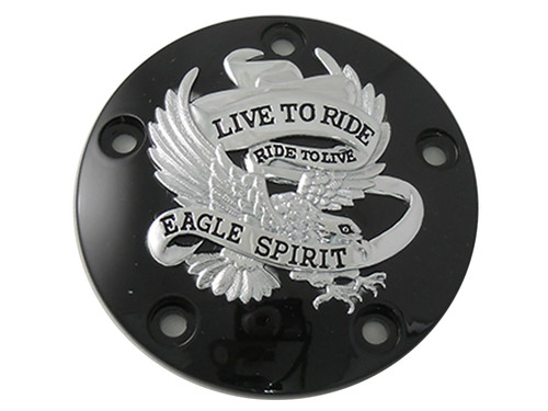 V-Twin #78007B - Black 5-Hole Eagle Spirit Point Cover