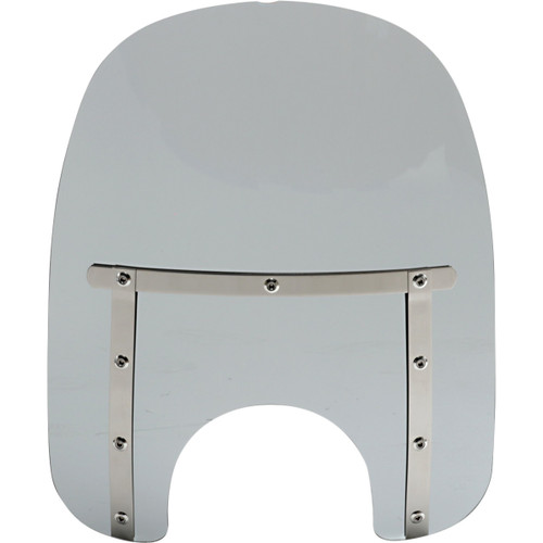 Memphis Shades #MEM42112 - Memphis Slim Windshield - 17" - 7" Headlight Cutout - Black Smoke