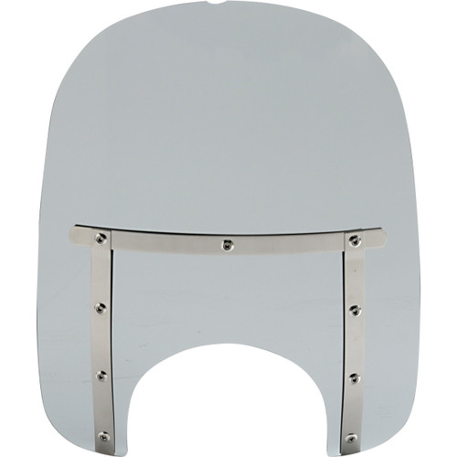 Memphis Shades #MEM42212 - Memphis Slim Windshield - 17" - 9" Headlight Cutout - Black Smoke
