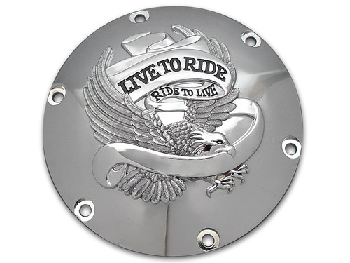 V-Twin #76189CS4 - Eagle Spirit Derby Cover Chrome