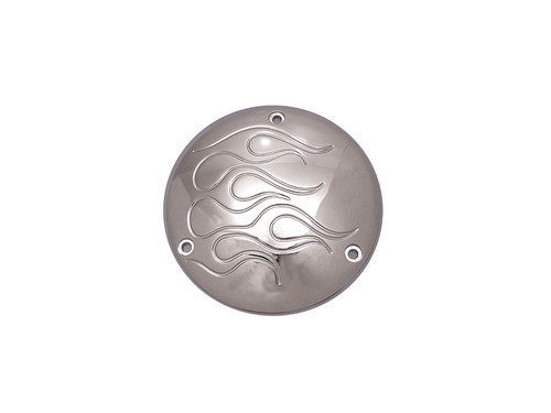 V-Twin #74833 - Chrome Flame Derby Cover