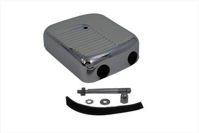 V-Twin - Chrome Dual Coil Finned Panhead Style Coil Cover