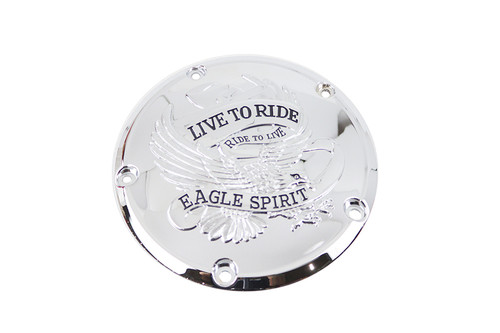 V-Twin #75592 - Eagle Spirit Derby Cover Chrome