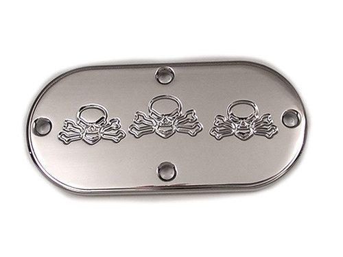 V-Twin - Bonehead Skull Inspection Cover Chrome