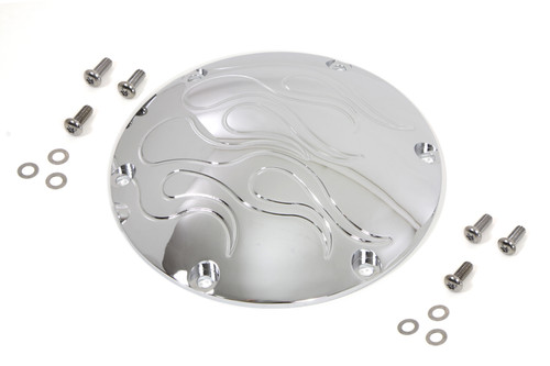 Sputhe #76189F - Flame Derby Cover Chrome