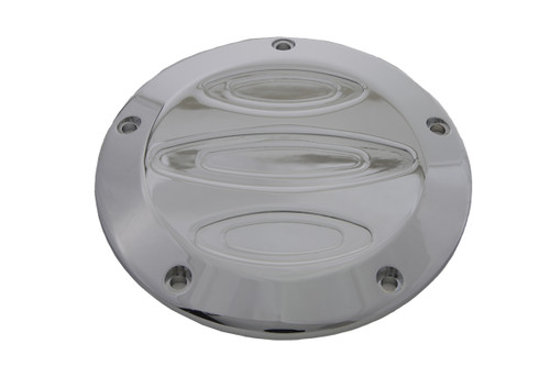 V-Twin #9084 - Chrome Contour 5-Hole Derby Cover